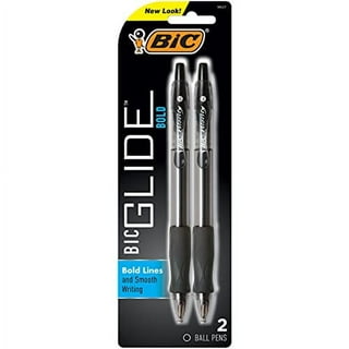 BIC Glide Velocity Bold Ballpoint Pens, Bold Point (1.6 mm), Blue Ink Pens,  Translucent Barrel, 36-Count Pack (VLGB361-BLU)