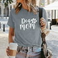 thumbnail image 2 of Ediodpoh Women's T Shirt Print Cute T Shirt Cute Dog Mom Short Sleeve T Shirt Womens Tops Casual Grey_001 M, 2 of 5