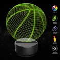 thumbnail image 1 of Basketball 3D Night Light Table Desk Lamp 7 Colors 3D Optical Illusion Lights, 1 of 6
