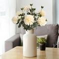 thumbnail image 3 of White Dahlia Artificial Flowers Bouquets of Dahlia Silk Flowers for Home Tables Wedding Bouquets Centerpieces Bridal Shower Party Decorations (White), 3 of 5
