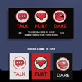 thumbnail image 3 of 1 pieza completamente en inglés TALK FLIRT DARE tres juegos en un juego Romance Talking Game Deck, 3 of 5