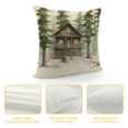 thumbnail image 4 of JEUXUS  Winter Reindeer Decorative Pillow Cover Watercolor Throw Pillowcase, Cabin Elk Pine Tree Forest Farmhouse Decor, 4 of 5