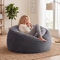 thumbnail image 2 of LOGYAT 3.5FT Bean Bag Chair, Memory Foam Filled Oversized Bean Bag Sofa Comfort Lounge Furniture for Adults, Dark Gray, 2 of 7