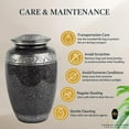 thumbnail image 5 of Ample Crimination URN Without Engraving | Large 10.5" Elegant Memorial Urn for Ashes with Meena Floral Design & Engraving Option ACU180, 5 of 9