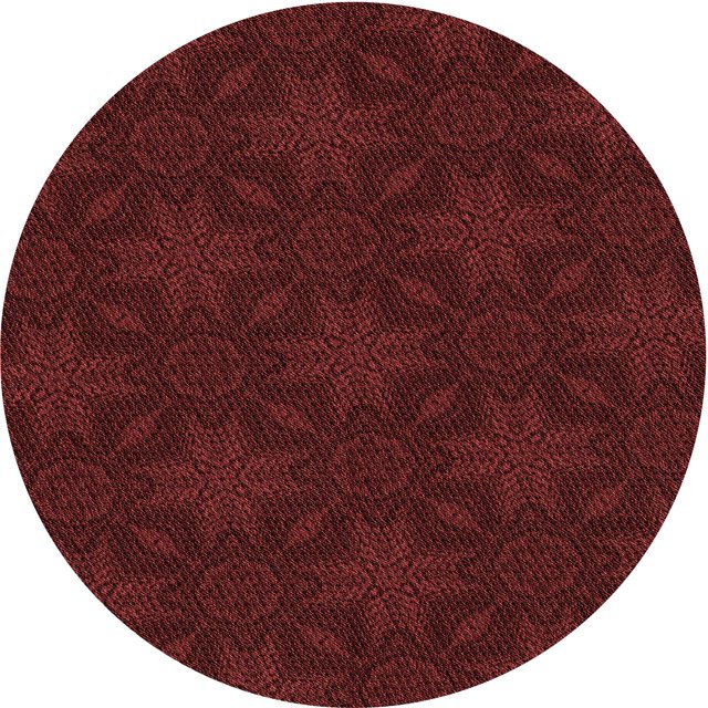 Ahgly Company Tapis Rond Lavable en Machine Intérieur Transitionnel Rouge Nuit, 6 Pieds Rond