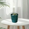 thumbnail image 4 of Yooshoverk Flower Pot, White, Plastic Glazed, Decorative Vase, Living Room Home Arrangement, 4 of 6
