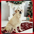 thumbnail image 4 of 2 Pcs Christmas Decorative Kitchen Doormat Let It Snow Doormat Set Merry Christmas Doormat Washable Non Slip Floor Rugs Red and Black Buffalo Plaid Floor Mat for Front Porch Door Bathroom, 4 of 6