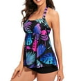 thumbnail image 4 of VerPetridure Womens Tankini Swimsuits Two Piece Bathing Suits for Women Tummy Control Floral Print Modest Swimwear with Boyshorts, 4 of 6