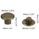 thumbnail image 2 of 50 Juegos de Tornillos Chicago, M5x4mm Tornillo de Poste de Remache de Latón para Cuero, Marrón, 2 of 7