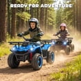 thumbnail image 3 of iRerts 24V Ride on ATV, Powered Ride on Toys for Kids Boys Girls Ages 3-5, Kids 4 Wheeler Electric Cars with Bluetooth, Music, LED Headlights, Front Rear Storage Racks, Crash Bars, Blue, 3 of 10
