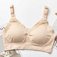 thumbnail image 2 of Darzheoy Wire-Free Bra for Women Pregnancy Seamless Breastfeding Bras No Underwire Breathable Lace Breastfeding Underwear Push Up 38, 2 of 9