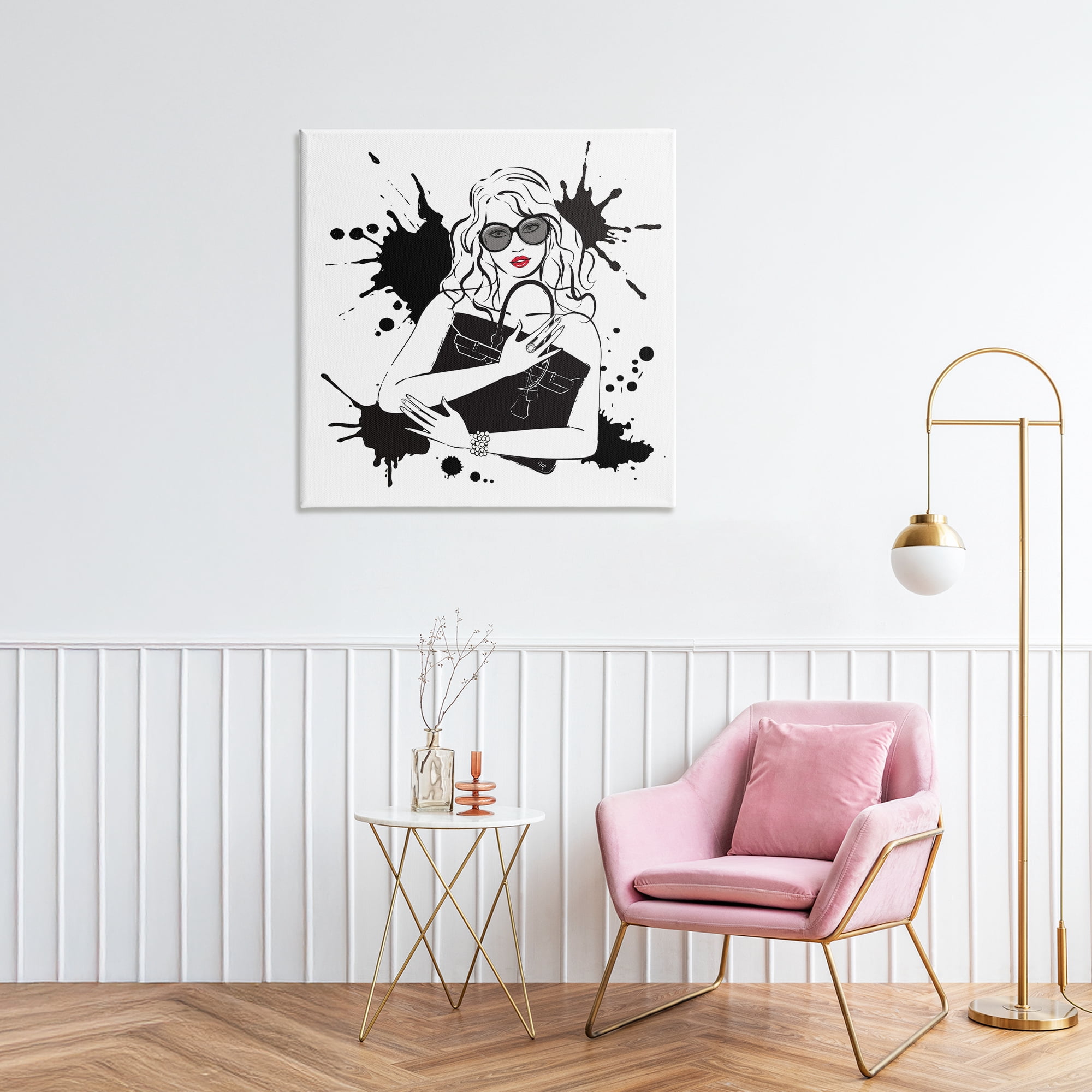 Stupell Industries Black Bag Elegance & Glamour Canvas Wall Art, design by Martina Pavlova