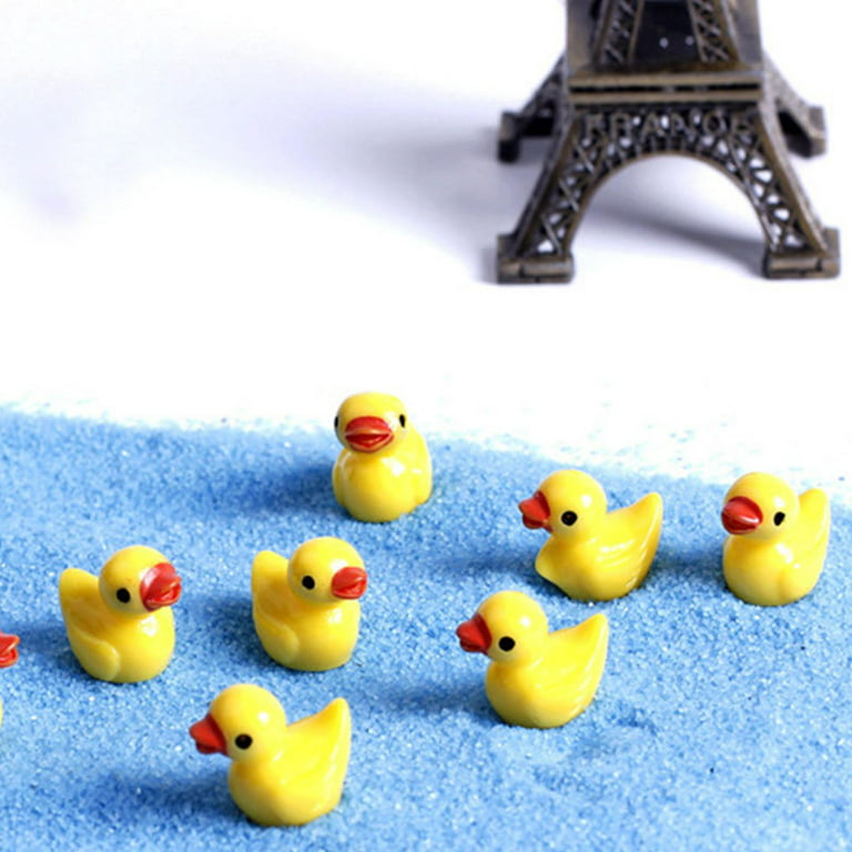100pcs Mini Resin Duck Toys, Miniature Figures Fairy Garden Tiny Ducks For  Home Prank Game Dollhouse Ornament Handmade Diy Decoration Accessories