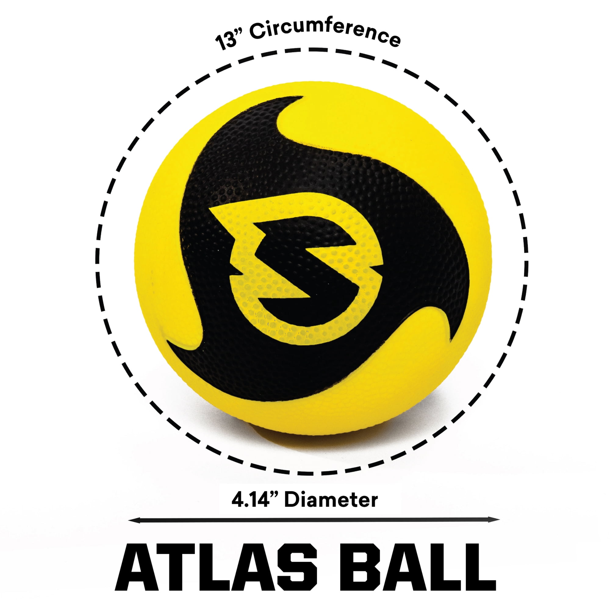 Spikeball: Atlas Balls - 2 Pack - 4.14" Yellow, Roundet Yard Game Accessory, Replacement-Extra Set, Better Grip-Spin-Control, Sport-Outdoor-Beach Play