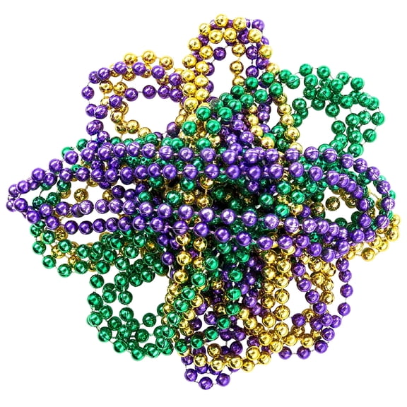 ACDANC 15 Pcs Necklaces Party Assorted Beaded Mardi Gras Beads Bulk Layered Festive Jewelry Decor