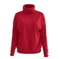 thumbnail image 5 of Women Solid Color Long Sleeve Cowl Neck Pullover Sweater, 5 of 5