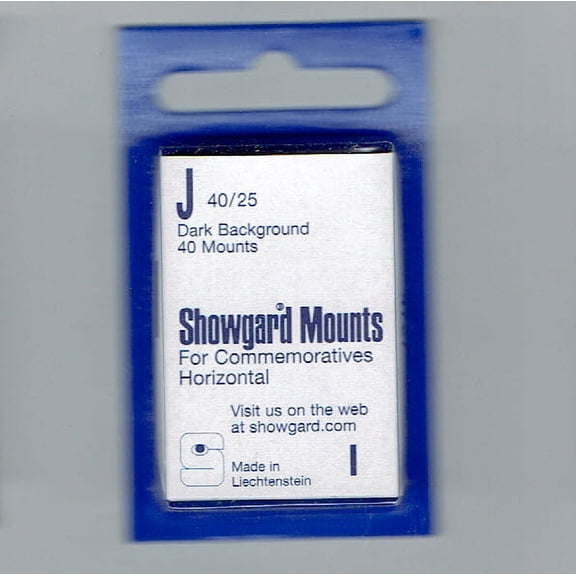 Showgard Stamp Mounts Size J  Black