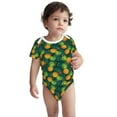 thumbnail image 2 of Yiaed Pineapples with Palm Leaves Print Infant Climbing Short Sleeve Onesie One-Piece Baby Bodysuit Clothes 0-12 Months -9M, 2 of 6