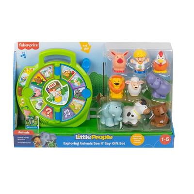 FISHER-PRICE LITTLE PEOPLE EXPLORING ANIMALS SEE N' SAY GIFT SET