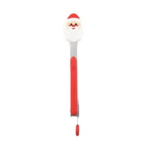 Nmdmisc Christmas Silicone Mini Tongs,10" Christmas Style Food Clips,Small Colourful Tongs for Serving Food,Barbecue Clips Kitchen Gadgets Suitable for Home Kitchens (Santa Claus - 2)