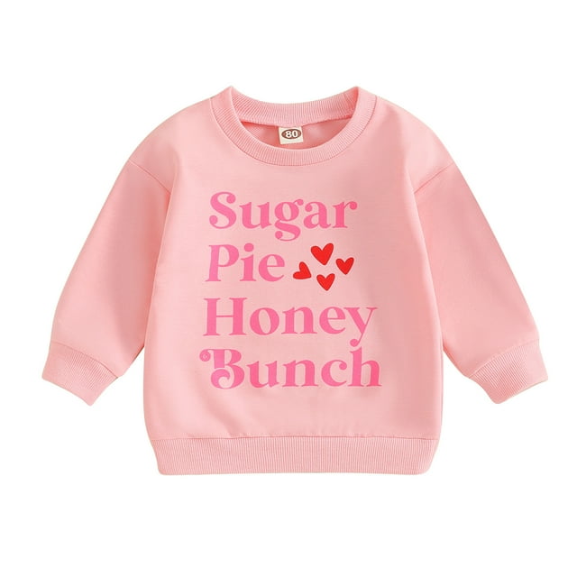 Gupgi Chandail de la Saint-Valentin pour Tout-Petit Fille Garçon, Chandail à Manches Longues pour Enfant, Col Rond, Imprimé de Lettres