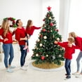 thumbnail image 7 of Gold Christmas Tree Skirt with Sequin Faux Fur, 36 Inch Small Tree Skirts for Christmas Decorations Home Indoor Tree Base Cover Mat Holiday Decor, 7 of 7