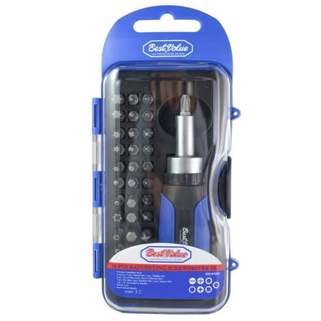 Best Value H0183004 Magnetic Ratcheting Screwdriver Bit Tool with Carrying Case 38-Piece (Best Battery Tool Set)