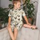 thumbnail image 4 of Balery Funny Chicken Conjunto de Pijama Infantil de Manga Corta con Estampado – Ropa de Dormir de Algodón Suave-3X-Large, 4 of 6