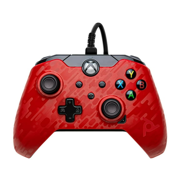 PDP Gaming Wired Controller: Phantasm Red - Xbox Series X|S, Xbox One, Xbox, Windows 10, 049-012-NA-CMRD