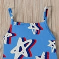 thumbnail image 6 of XXWXYD Girls 4th of July Outfit Patriotic Romper Sleeveless Adjustable Strap Jumpsuit with Pocket Holiday Celebration Comfortable Summer Playwear for Baby Kids, 6 of 7
