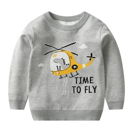 

Cardigan Sweaters for Boys Toddler Boys Girls Winter Long Sleeve Cartoon Dinosaur Knit Sweater Base Warm Sweater 18-24 Months