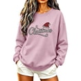 thumbnail image 5 of Women's Christmas Rhinestone Graphic Sweatshirt Crew Neck Long Sleeve Casual Pullover Top, 5 of 5