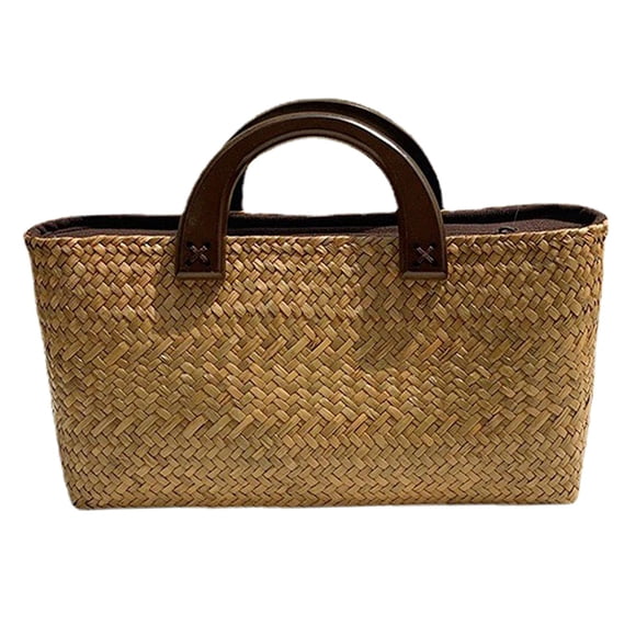 Bolso de paja jinwen Tejido a Mano para Mujer