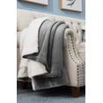 thumbnail image 3 of Plaid Canape Fleece Blanket - Gray Canape Throw 150CMx200CM, 3 of 5