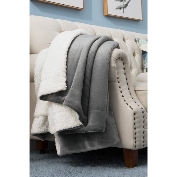 PLAID CANAPÉ-LIT COUVERTURE Polaire Doux et Chaude Sherpa - Grand Cachemire EUR 46,68 - FR