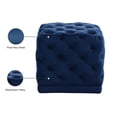 thumbnail image 3 of Meridian Furniture Stella Contemporary Velvet Ottoman/Stool in Navy, 3 of 8