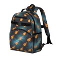 thumbnail image 2 of Basketball and Meteor Teal Pattern Cute School Backpack Bag for School with Padded Back and Adjustable Shoulder Straps 15.25"x11.5"x5.25", 2 of 5