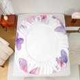 thumbnail image 5 of Homewish Lovely Dreamy Butterfly Twin Sheet Sets,Watercolor Splatter Ink Twin Fitted Sheet,Pink Purple White Flat Sheet For Kids,Luxury Bedroom Decor,3-Piece, 5 of 7
