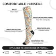 thumbnail image 3 of Lsque Simple Drawing Pattern Sport Compression Socks for Men & Women 15-20 mmHg Knee High Nurse Pregnant Running Medical and Travel Athletic, 3 of 6