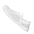 thumbnail image 3 of LUCKY STEP Rhinestone Loafers Shoes Comfort Slip On Mesh Knit Walking Shoes,White,Womens, 3 of 6