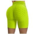 thumbnail image 2 of Viikei Womens Shorts Clearance Shorts for Women Plus Size Women's Shorts Pull on Wrinkled High Waist Hip Stretch Running Fitness Yoga Pants Biker Shorts, 2 of 5