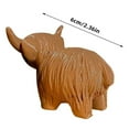 thumbnail image 3 of Highland Cow Statue Waterproof Anti-Drop Scratch-Proof Fadeless Collectible Clear Texture Stable Base Bonsai Layout Cow Sculpture Garden Decor, 3 of 12