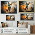 thumbnail image 4 of Designart "Dynamic Drives on the Golf Course II" Sports Floater Framed Wall Art Living Room, 4 of 7