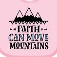 thumbnail image 4 of Inktastic Faith Can Move Mountains Girls Baby Bib, 4 of 4