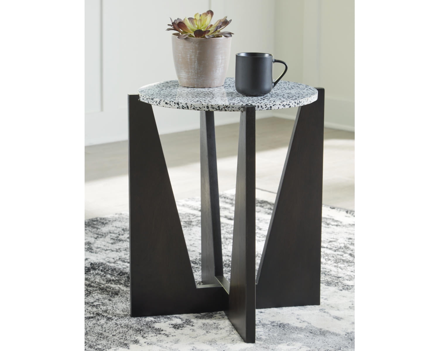 Signature Design by Ashley Tellrich Black & White Accent Table