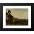 thumbnail image 2 of Théodore Rousseau 18x14 Black Modern Framed Museum Art Print Titled - An Old Chapel in a Valley (ca. 1835), 2 of 5