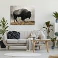 thumbnail image 2 of Stupell Industries Powerful Bison Grazing Foggy Rural Pasture Photography Photograph Gallery Wrapped Canvas Print Wall Art, Design by Danita Delimont, 2 of 7