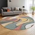 thumbnail image 6 of Addison Rugs Mayfield Premium Machine Washable Transitional Swirls Gold Round Rug, 8' x 8', 6 of 6