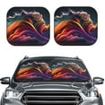 thumbnail image 2 of Gukieu Colorful Abstract Wave Motion Print Car Windshield Sun Visor, Foldable Anti-UV Car Sun Visor Suitable for Vans, Trucks Car Accessories-Large, 2 of 6