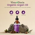 thumbnail image 5 of Viva Doria Organic Argan Oil, 4 Fl Oz, Pure Cold Pressed Natural Beauty Oil for Face, Hair, Body, Unscented, 5 of 10